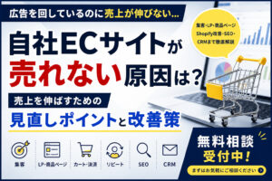 自社ECサイトが売れない原因は？見直しポイントと改善策